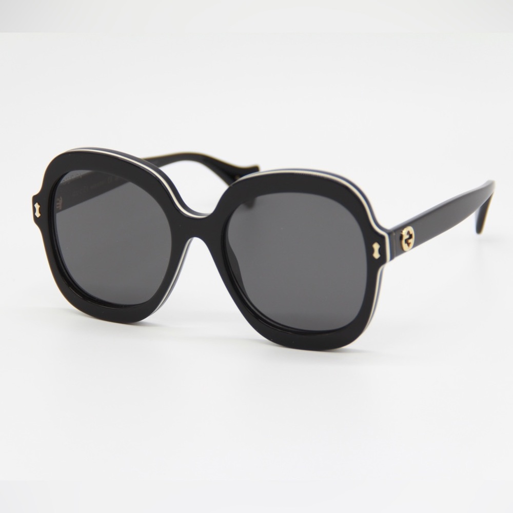 NEW GUCCI GG1240S 001 BLACK WOMEN OVERSIZED SUNGLASSES GUCCI - Picture 3 of 15